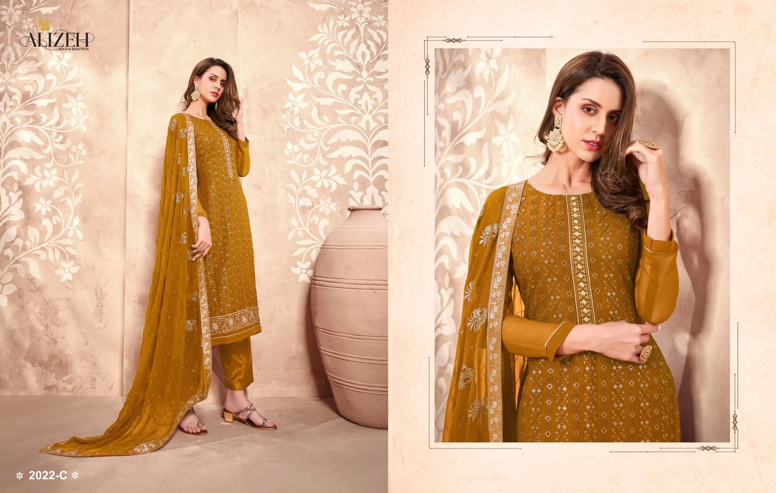 Alizeh Murad Vol 6 Alizeh Georgette Wholesale Designer Salwar Suit Catalog — Wholesale Salwar Suits, Alizeh wholesale from Surat - Gallery Image 4